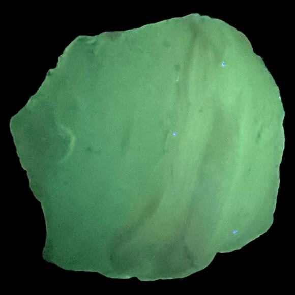 Satin Blue Layered Art Glass Cullet Glowing Manganese Slag Glass #5GM35 - Picture 1 of 8